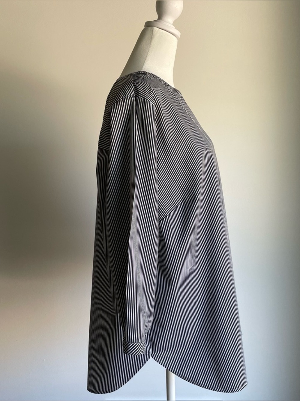 Talbots 100% Cotton 3/4 Sleeve Striped Lagenlook Tunic Top Size 2Xp / XXLP - Picture 3 of 13
